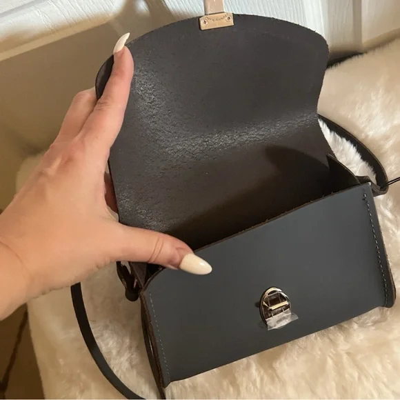 The Cambridge Satchel Company medium Push Lock Dapple Matte branded nickel gray - Picture 7 of 16